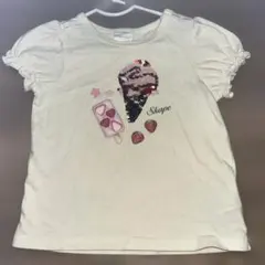 アイスクリームスパンコールTシャツ 100cm