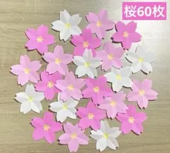 桜の花60枚　さくら　春の壁面飾り　保育教材にも