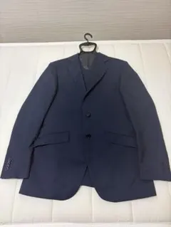 オリヒカ　ネイビー ストライプスーツ　ベスト付き　A5 中古