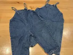 futafuta デニムサロペット 90cm 双子