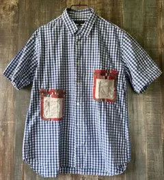 GARCONS HOMME PLUSギンガムチェックシャツ　パッチポケットのサムネイル
