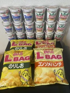 カップ麺まとめ売り/日清カップヌードルPRO18個/ポテトチップスL4袋のサムネイル