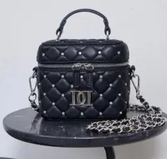 Darich キルティングビジュースクエアミニバッグ バニティ BLK ブラック