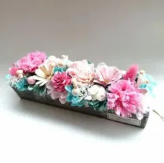 りん様専用ページ ウッドボックスアレンジ【パステルスイートアレンジ】