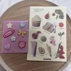 BANILA CO ワッペンステッカー & WHIPPED シールセット