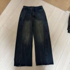 ダークブルー ストレートデニム