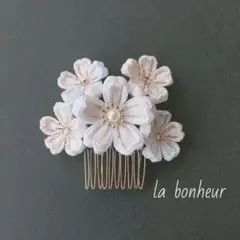 淡桜の髪飾り 卒業式 入学式 和装に