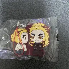 鬼滅の刃 ラバーマスコット ストラップ キーホルダー 煉獄杏寿郎&煉獄千寿郎
