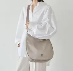 ラシット　2way グレー ショルダーバッグ ナイロン製