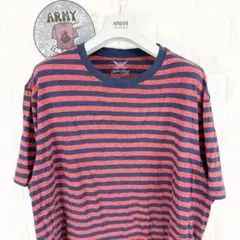 Faded Glory【2XL】ボーダー半袖Tシャツ 海外古着 バイカラーのサムネイル