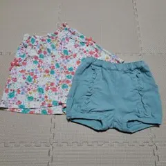 コンビミニ　キュロット&フリルパンツの2枚セットのサムネイル