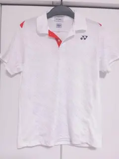 ヨネックス　ユニフォーム　襟付き　白　ストライプ柄