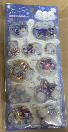 シマエナガ　スパンコールパーティーシール