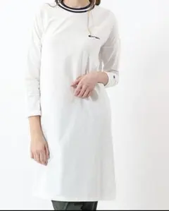 新品 希少 M champion 4/5 SLEEVE SLIT ワンピース 白
