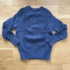 ユニクロ　キッズワッフルクルーネックセーター140 ニット