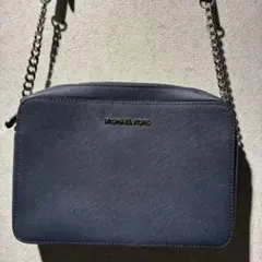 マイケルコース MICHAEL KORS スクエア ショルダーバッグ ネイビーのサムネイル