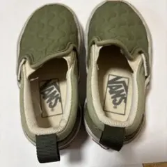 vans １４センチ　スリッポン　カーキ