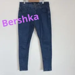 Bershka ベルシュカ　スーパースキニーフィット　デニム ダークブルー　40