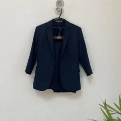 ネイビー セットアップパンツスーツ上下　オリヒカ