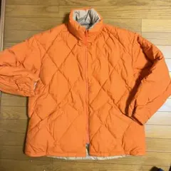 00s オレンジ キルティング ダウンジャケット　エディーバウアー似