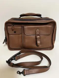 PORTER ブラウンレザー ショルダーバッグ