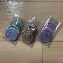 シーリングスタンプ 両面テープ付き ランダム15枚　パステル色　マーブル