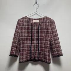 未使用級✨ 自由区 24AW ラメノットファンシーツイードジャケット 38