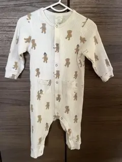 ジェラピケベビー　クマ柄ロンパース　80-90cm