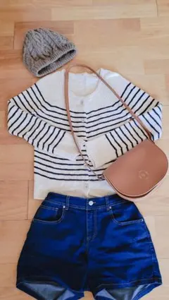 ボーダーカーディガン