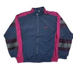 90s Nike ナイロンジャケット ナイキ 刺繍ロゴ センターロゴ レア