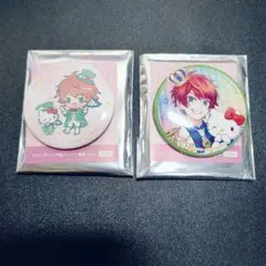 カラフルピーチ サンリオ スイパラコラボ じゃぱぱさん キティ 缶バ 2個セット