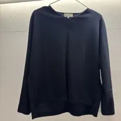 ALPHA CUBIC ネイビー Vネック長袖シャツのサムネイル