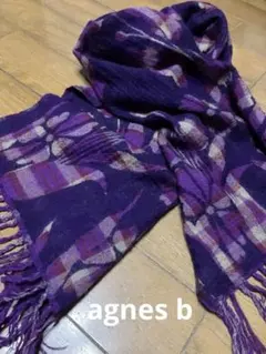 agnes b紫系 大判マフラーストール