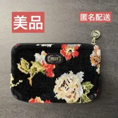 【美品】FEILER フラワーポーチ ブラック