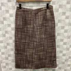 ★美品★IMAGINA ストレートスカート　ツイード　ウール・キュプラ　ゆったり