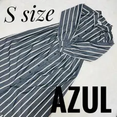 週末限定お値下げ価格✨美品✨AZUL ストライプ シャツワンピース Sサイズ