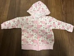 ディズニー　アウター　薄手　花柄パーカー　90センチ