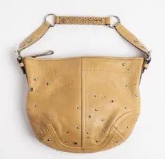 希少 COACH コーチ　ワンショルダーバッグ　スタッズ　ホーボー