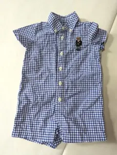 Ralph Lauren チェック柄 半袖ロンパース 3M