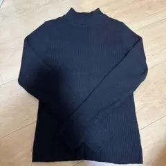 WEGO リブニット ハイネック ブラック
