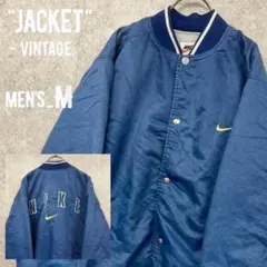レアデザイン《ナイキ》両面刺繍ナイロンジャケット 中綿/メンズM