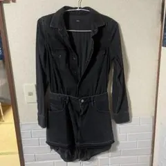 DIESEL ブラックデニムシャツワンピース