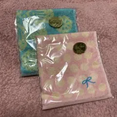 青とピンクのタオルハンカチセット