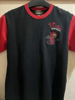 VANSON バンソン トムとジェリー 刺繍 Tシャツ ブラック 【サイズM】のサムネイル