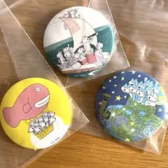 11ぴきのねこ 缶バッジ3点セット ガチャ 非売品ステッカー付き