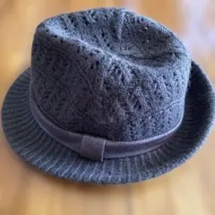 grace hats 中折れ　ニットブラウン ハット
