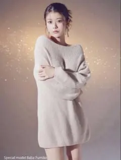 【即日発送】snidel(スナイデル)ラクーンミニニットワンピース アイボリー