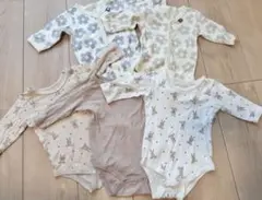 ベビー肌着セット 5着 花柄・動物柄