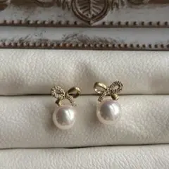 NINA RICCI ニナリッチ K18 ベビーパール ピアス 3mmup - メルカリ
