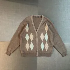 【ヴィンテージ】ブラウンニット　カーディガン　古着